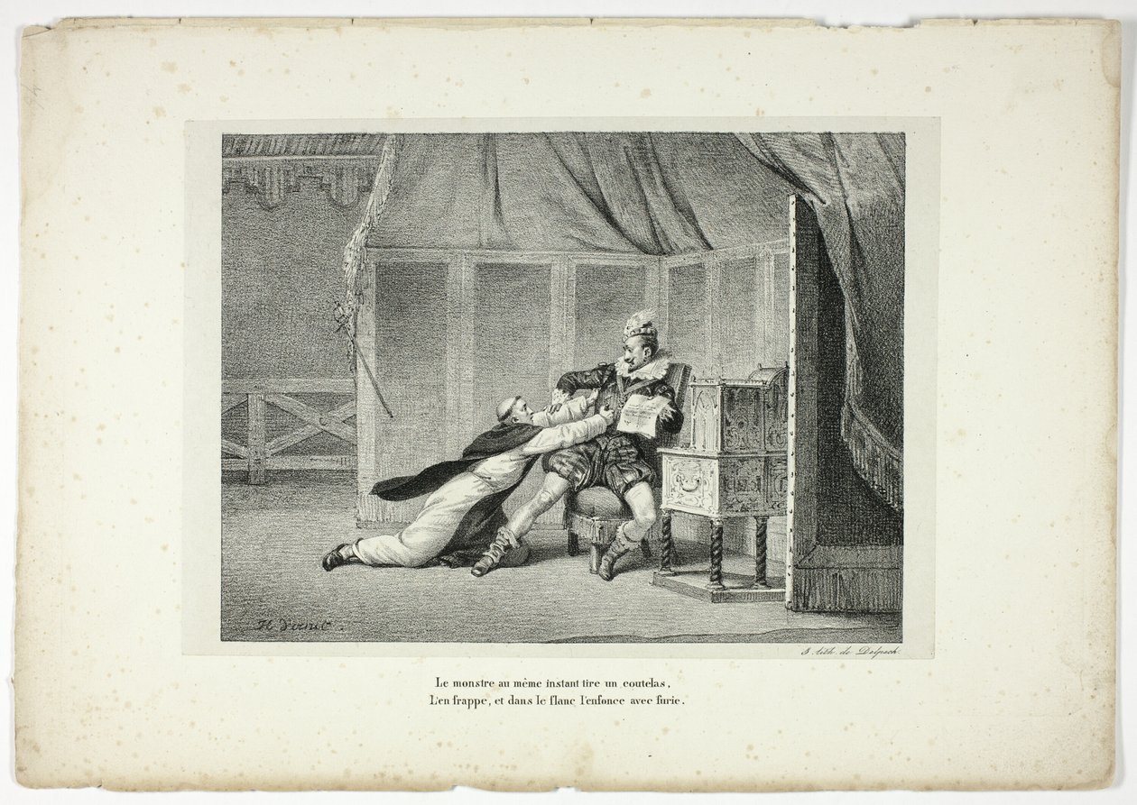 I samma stund drar monstret fram en huggkubbe... av Horace Vernet