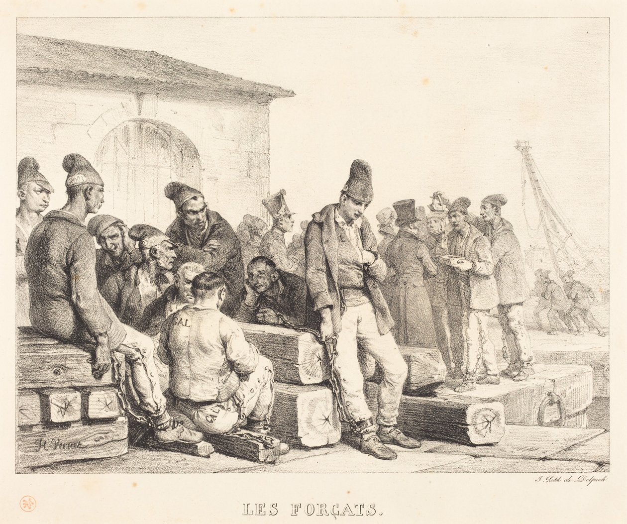 Les Forçats (De dömda) av Horace Vernet