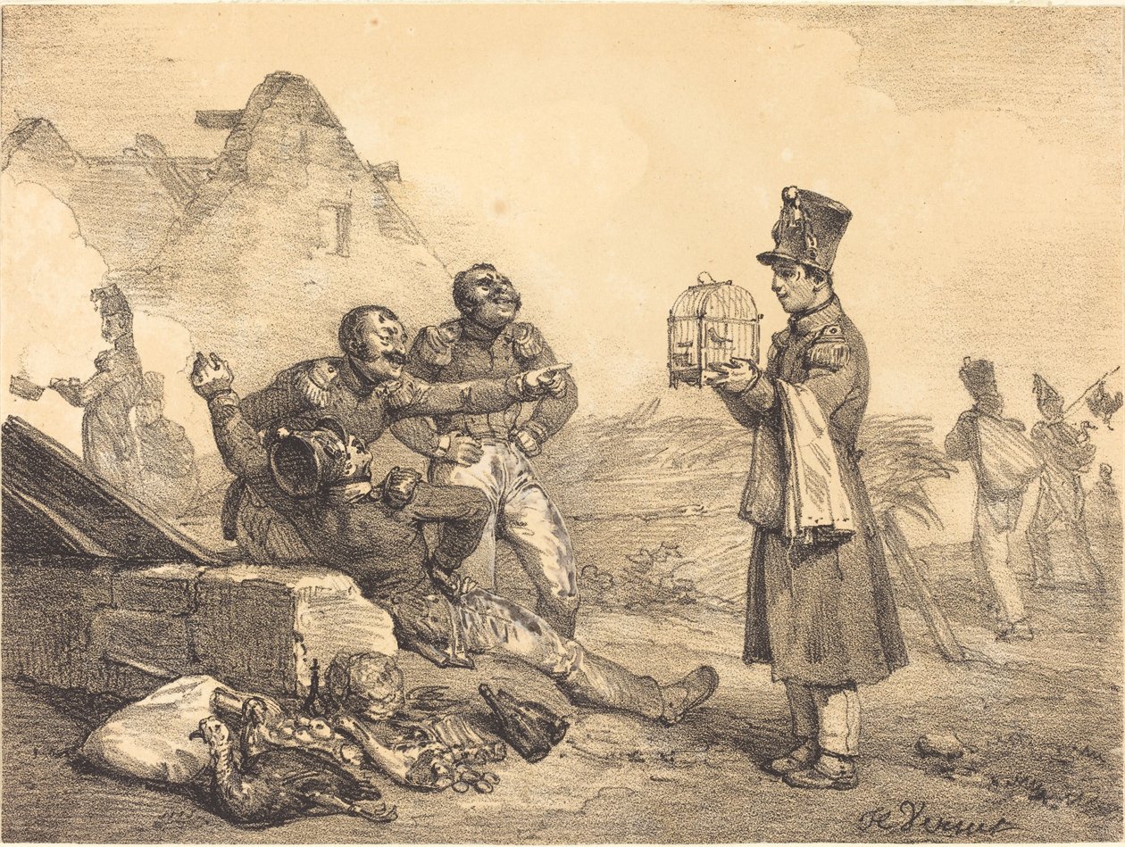 Min korpral, jag kunde bara ha det av Emile Jean Horace Vernet