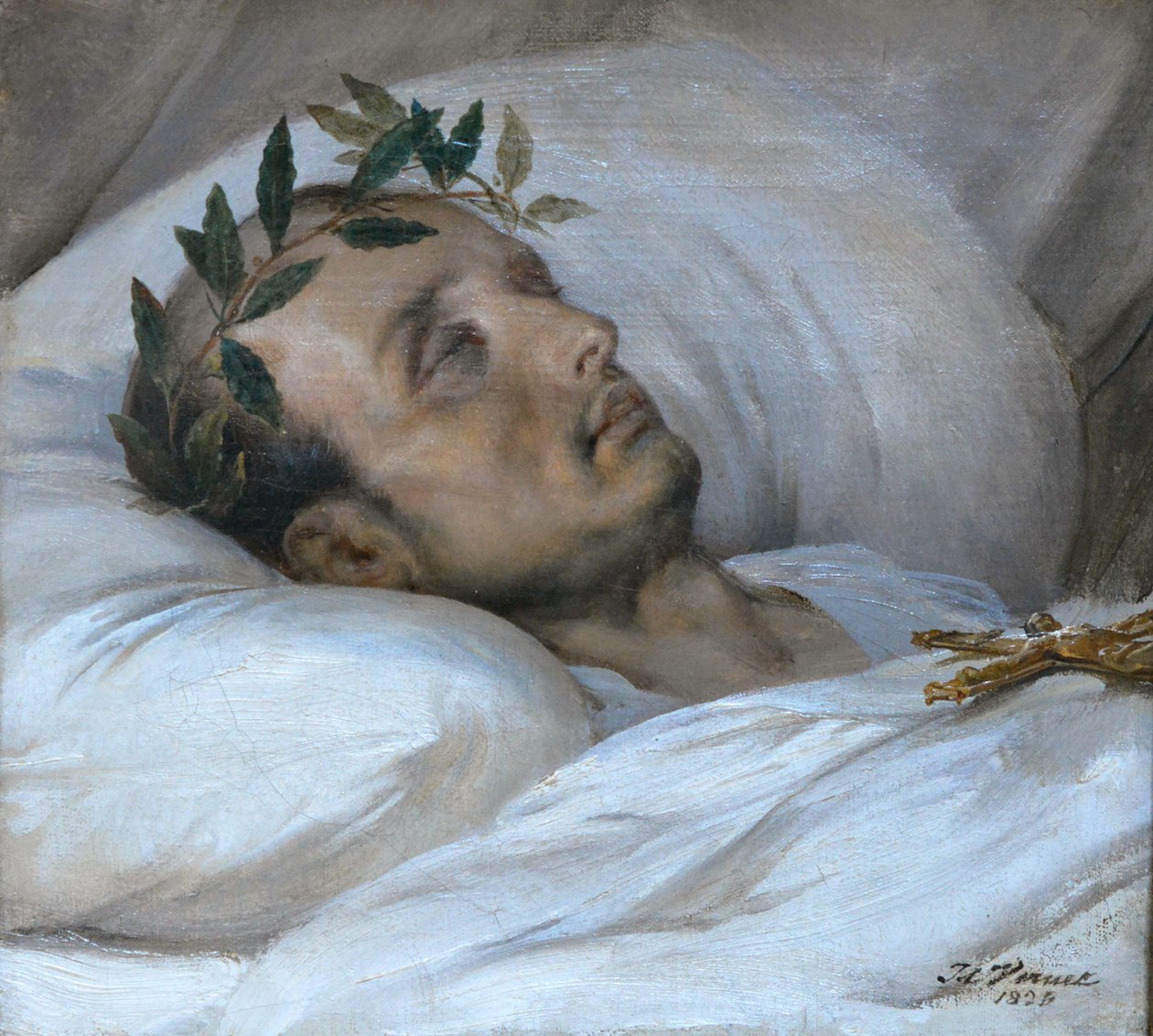 Napoleon på sin dödsbädd, 5 maj 1821, 1821. av Emile Jean Horace Vernet
