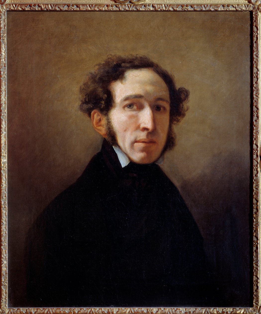 Porträtt av Etienne Arago (1802-1892), dramatisk författare, politiker, borgmästare i Paris. Målning av Emile Dit Horace Vernet (1789-1863) av Emile Jean Horace Vernet