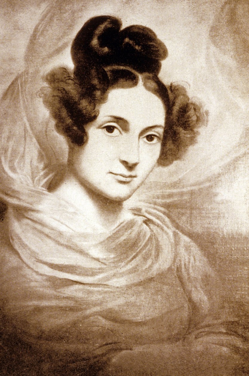 Grevinnan av Saint Aulaire (gravyr) av Emile Jean Horace Vernet