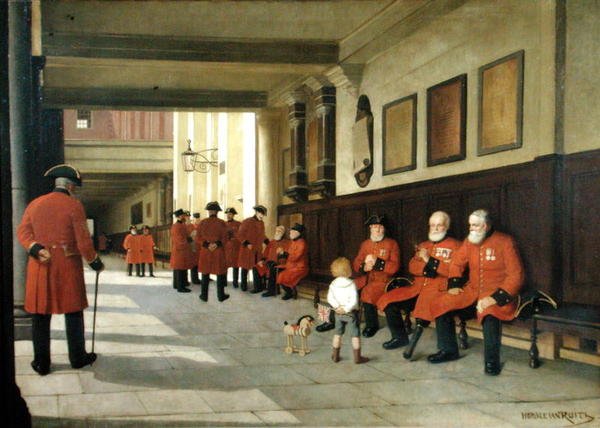 Little Peter and the Chelsea Pensioners (olja på duk) av Horace van Ruith