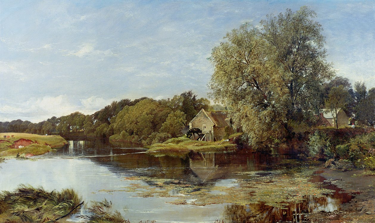Vid Milton Mill, vid floden Irvine, 1855 av Horatio McCulloch