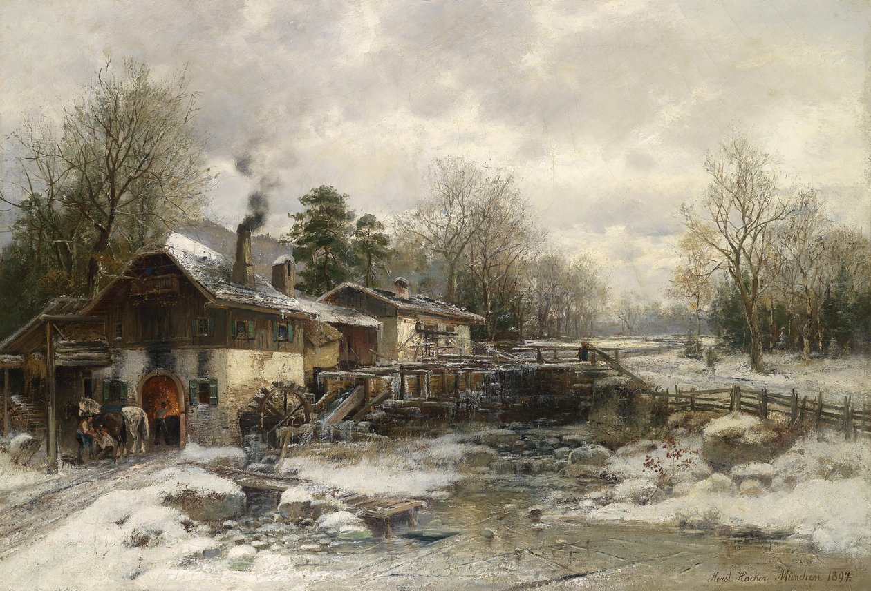 Schmiede im Winter av Horst Hacker