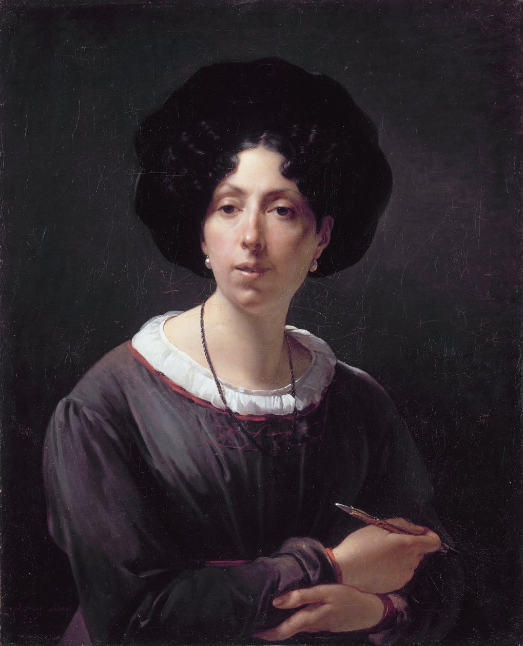 Självporträtt av Hortense Haudebourt Lescot