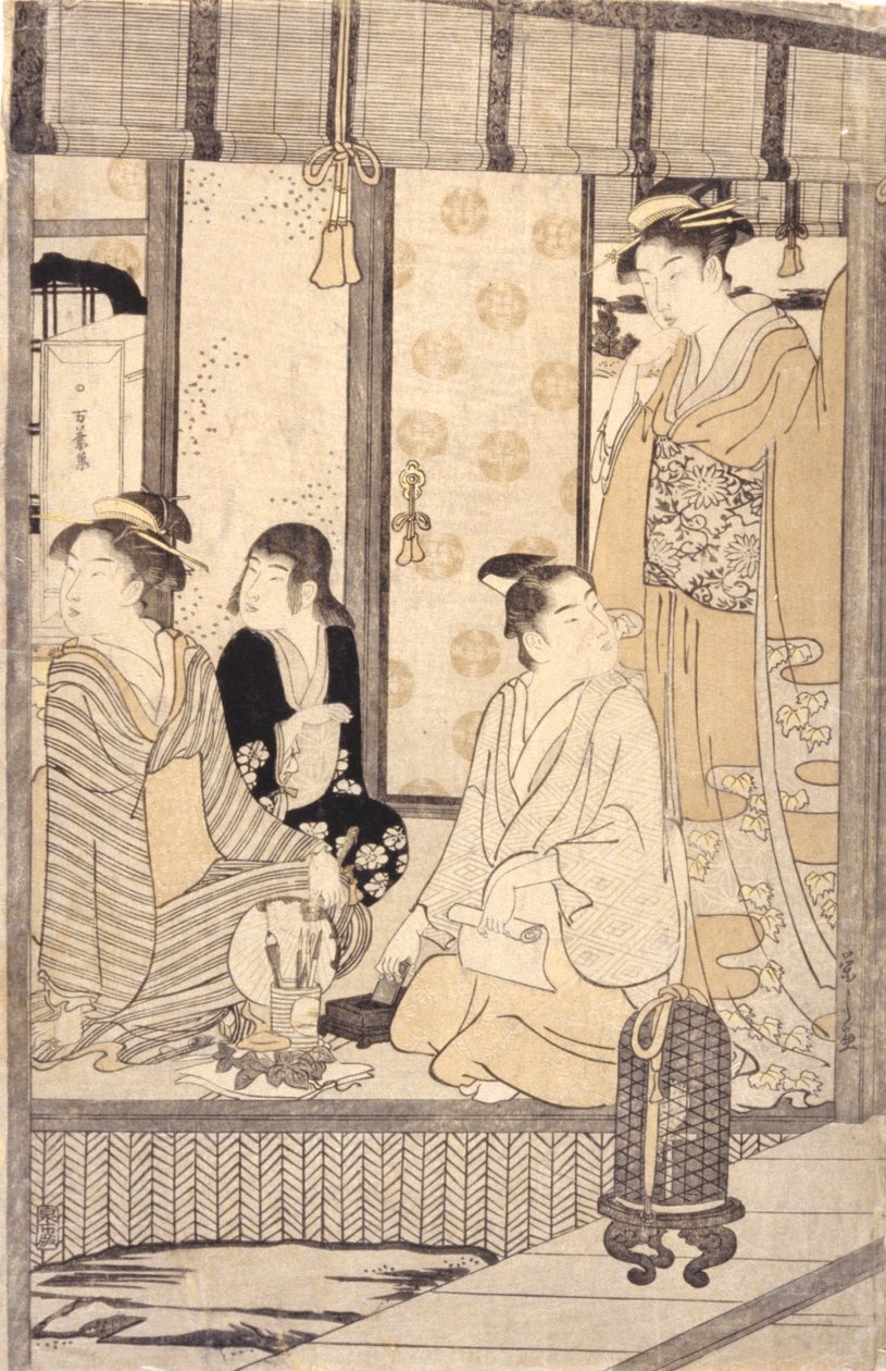 Morning Glory (Asago) (träblock i färg) av Hosoda Eishi