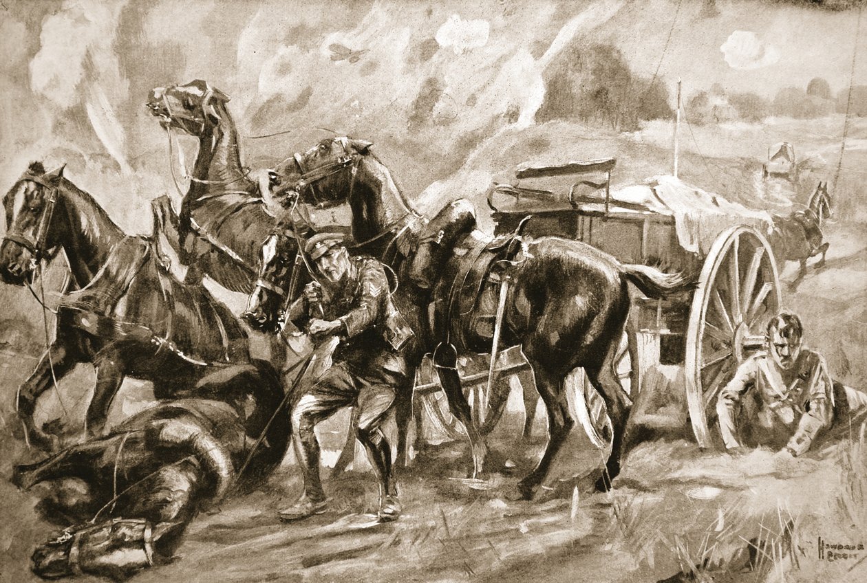 Sergeant W.G. Pull frigjorde ett vapenteam, vars ledare hade blivit träffade, och förde de överlevande hästarna och männen i säkerhet av Howard K. Elcock
