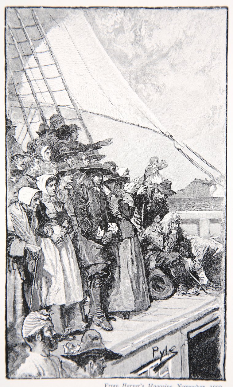 Avgång av "Välkommen" till den nya världen, augusti 1682 av Howard Pyle