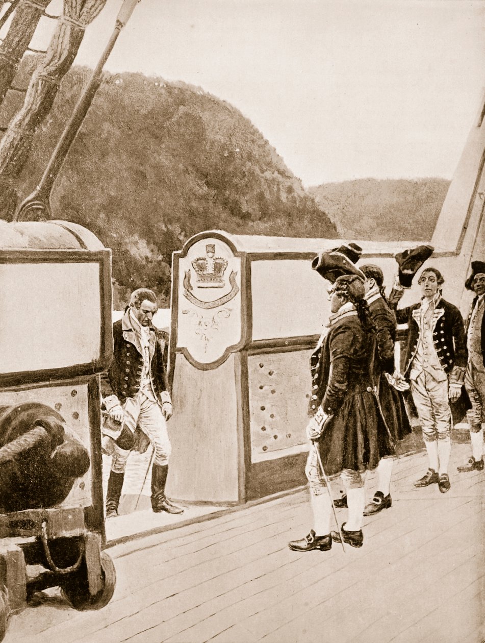 The Escape of Arnold på den brittiska Sloop-of-War, Vulture av Howard Pyle