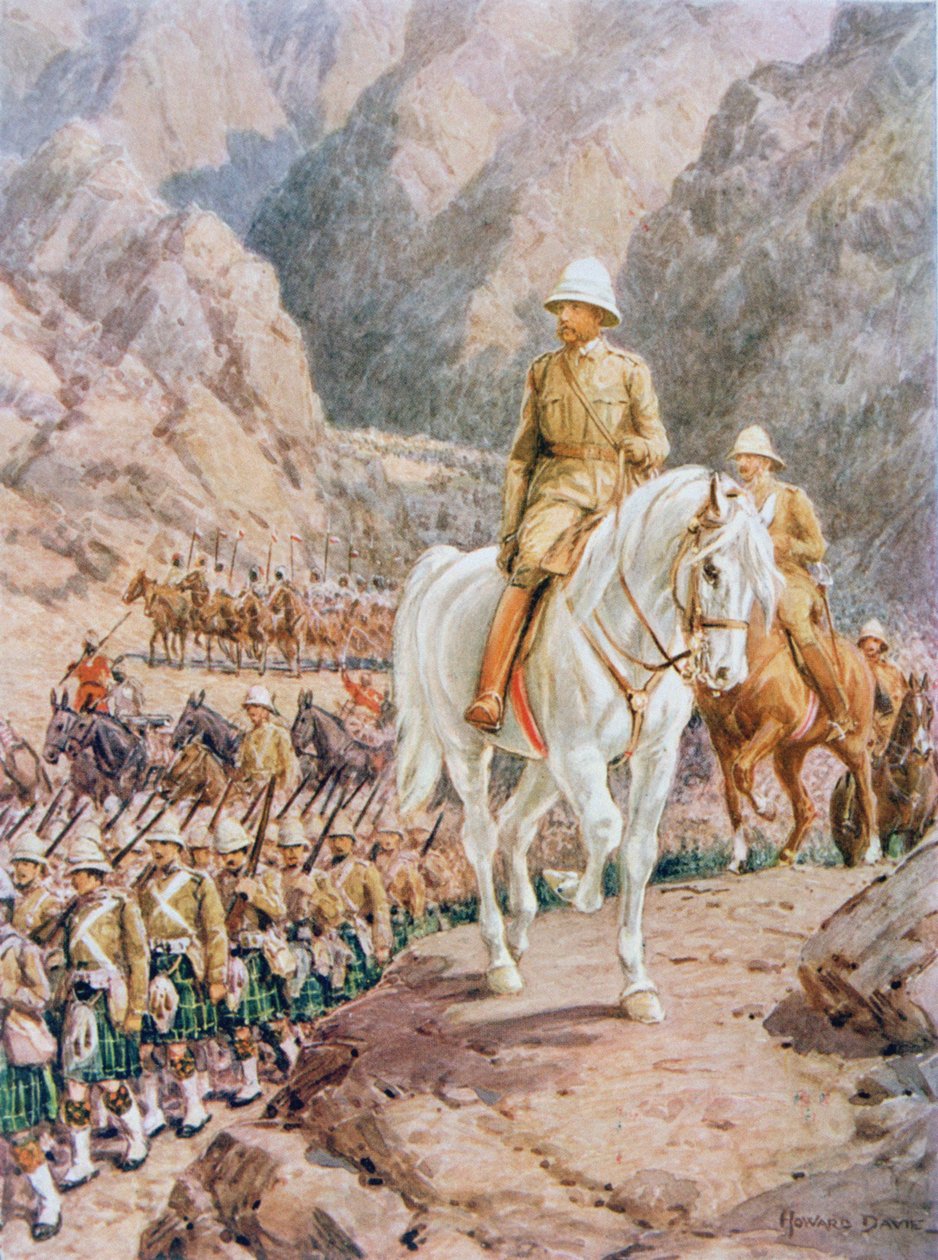 Lord Roberts (1832-1914) på marschen till Kandahar av Howard Davie
