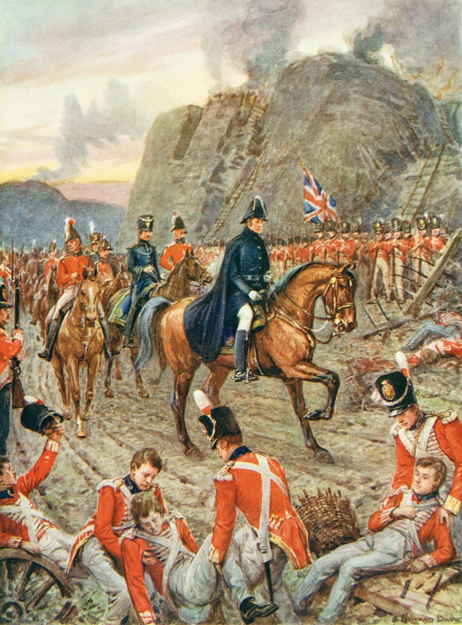 Hertigen av Wellington (1769-1852) vid belägringen av Badajos av Howard Davie