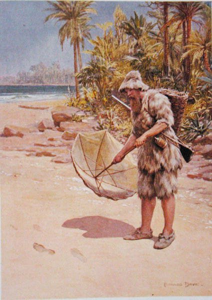 The Footprints in the Sand, illustration för 