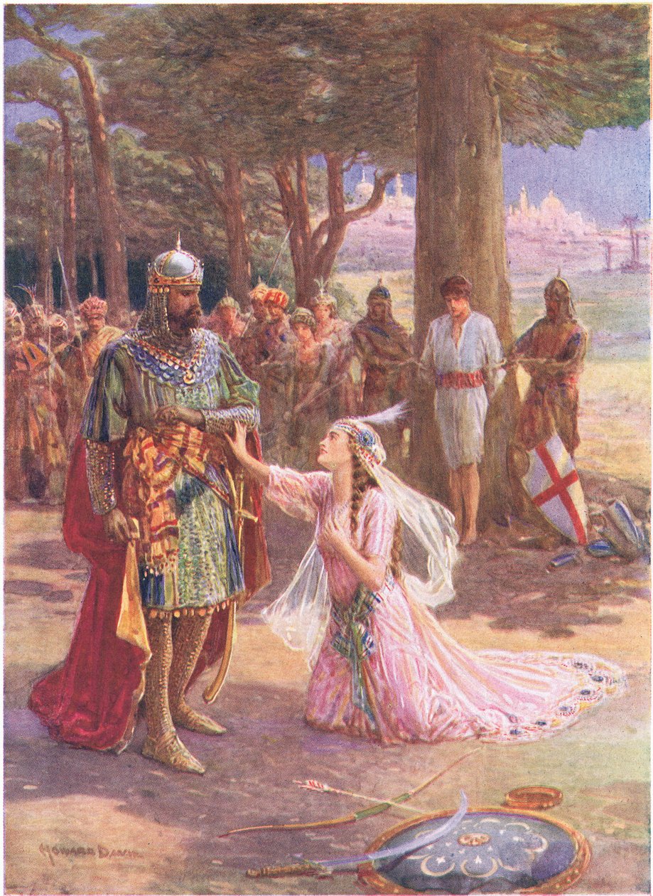 Prinsessan närmade sig sin far, från 