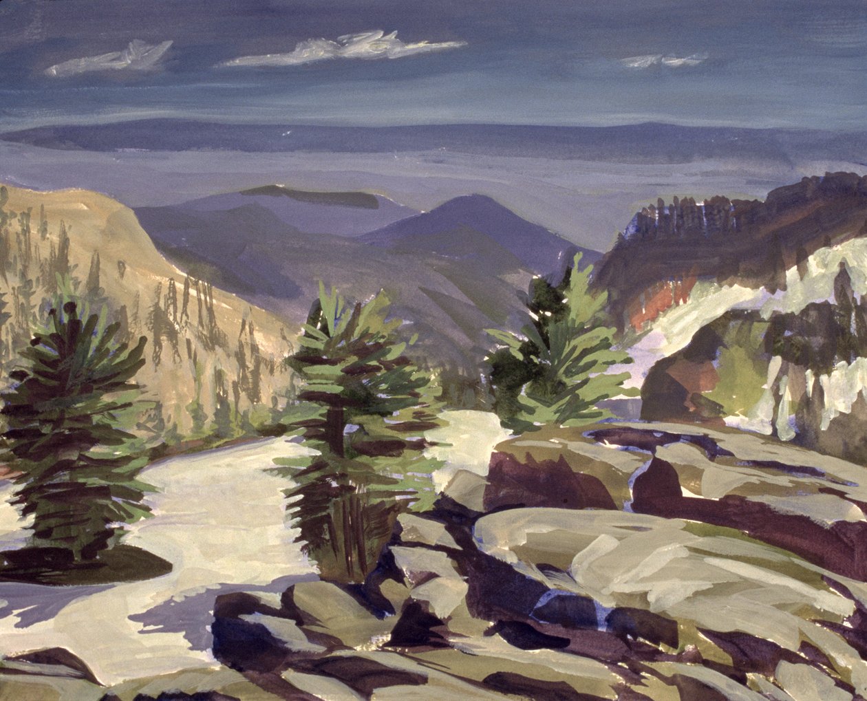 Mountain Vista, vid Lassen Volcanic National Park, 2000 (akryl på duk) av Howard Ganz