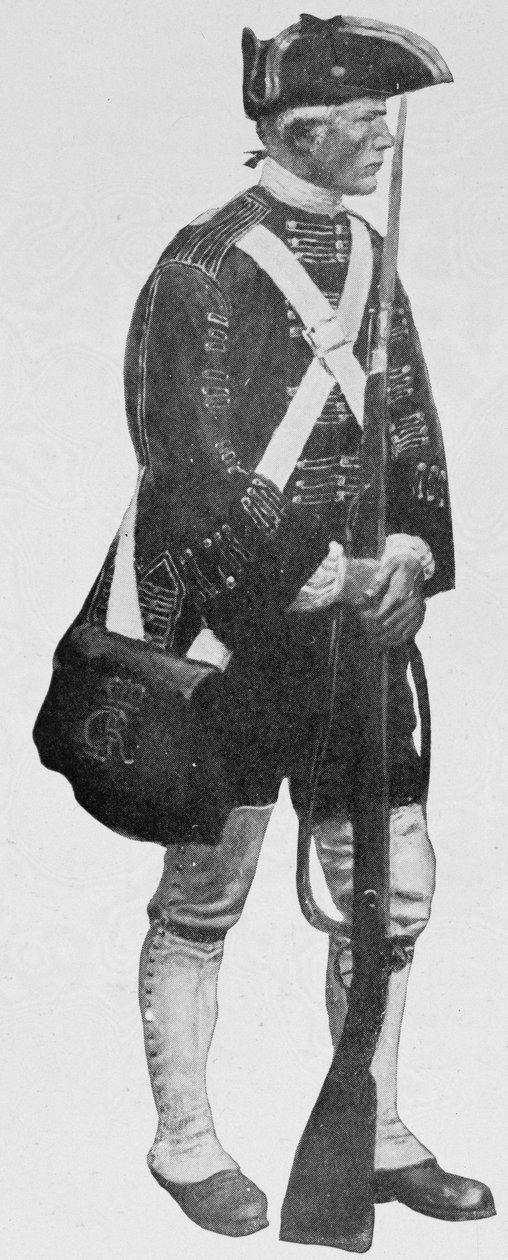 En engelsk soldat, från Mural Decoration, Hudson County Court House, Jersey City, New Jersey av Howard Pyle
