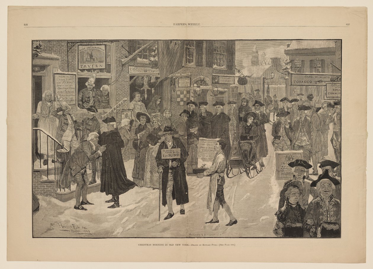 Julmorgon i gamla New York av Howard Pyle