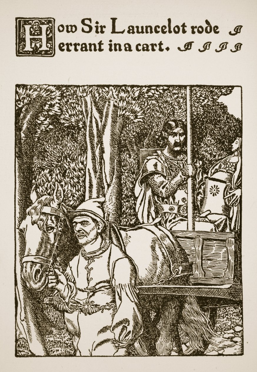 Hur Sir Launcelot åkte vilse i en vagn, illustration från 