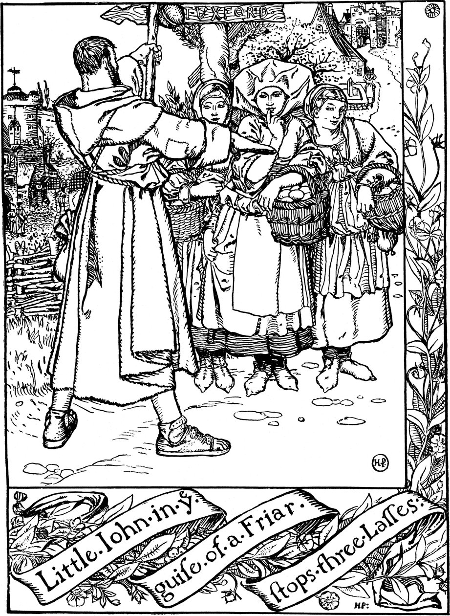 Illustration från boken The Merry Adventures of Robin Hood, av Howard Pyle, 1883. av Howard Pyle