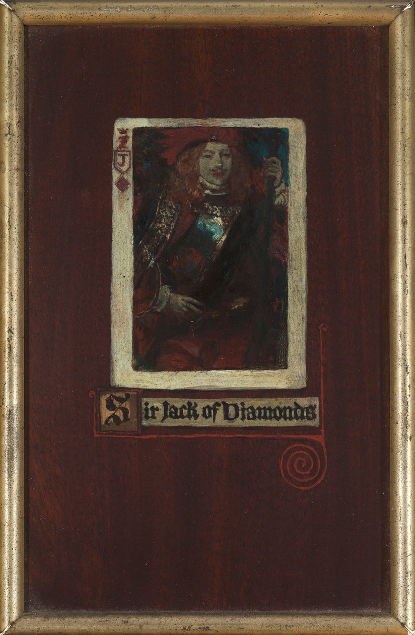 Sir Jack of Diamonds (olja på panel) av Howard Pyle