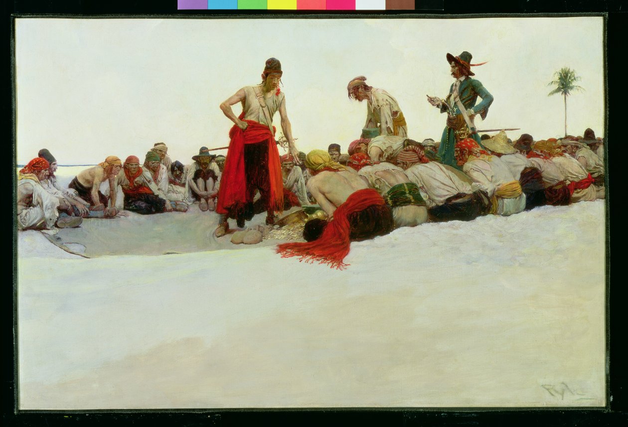 So the Treasure was Divided, från "The Fate of Treasure Town" av Howard Pyle, publicerad i Harper