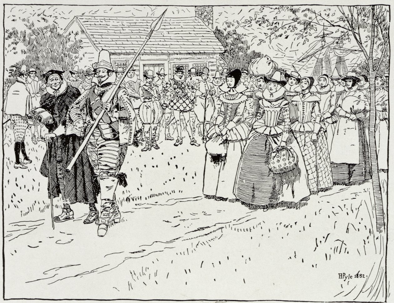 The Arrival of the Young Women at Jamestown, 1621, från Harper