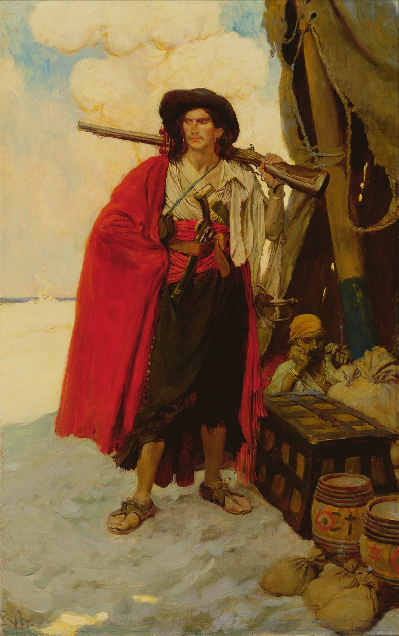 The Buccaneer Was a Picturesque Fellow, från "The Fate of Treasure Town" av Howard Pyle, publicerad i Harper