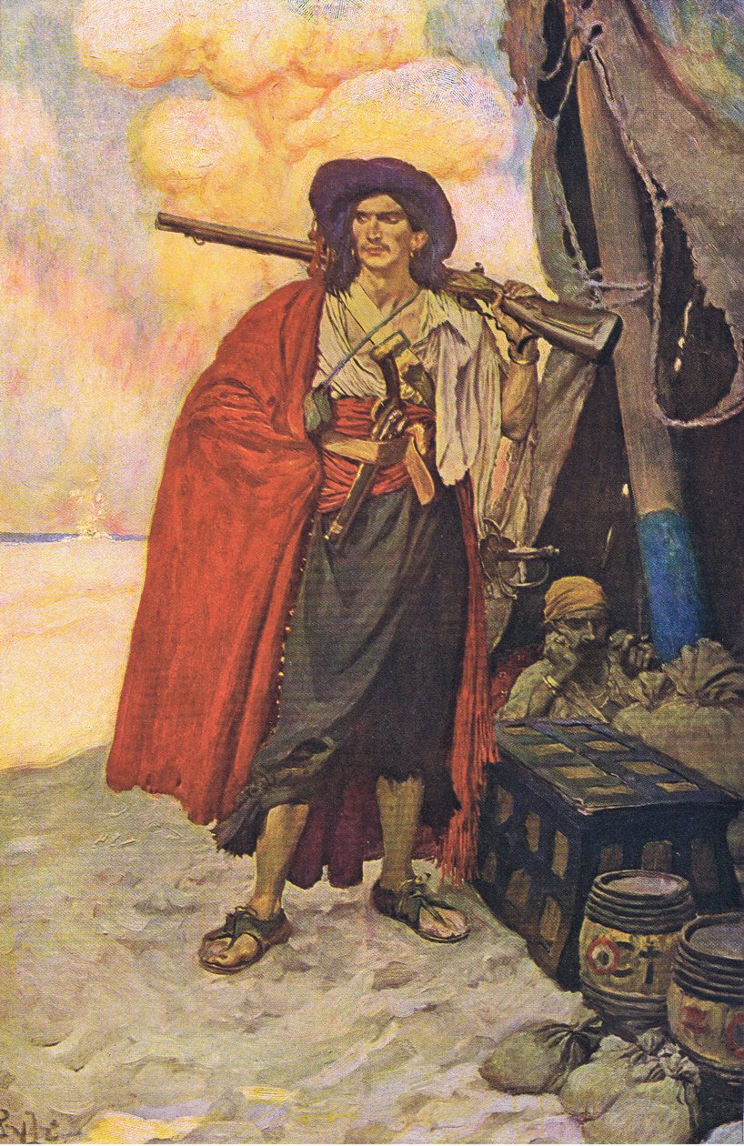 Bryggaren var en pittoresk karl, från Howard Pyles Book of Pirates publicerad av Harper & Bros, 1921 av Howard Pyle