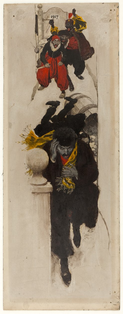 Vinjett från "A Puppet of Fate" av Howard Pyle