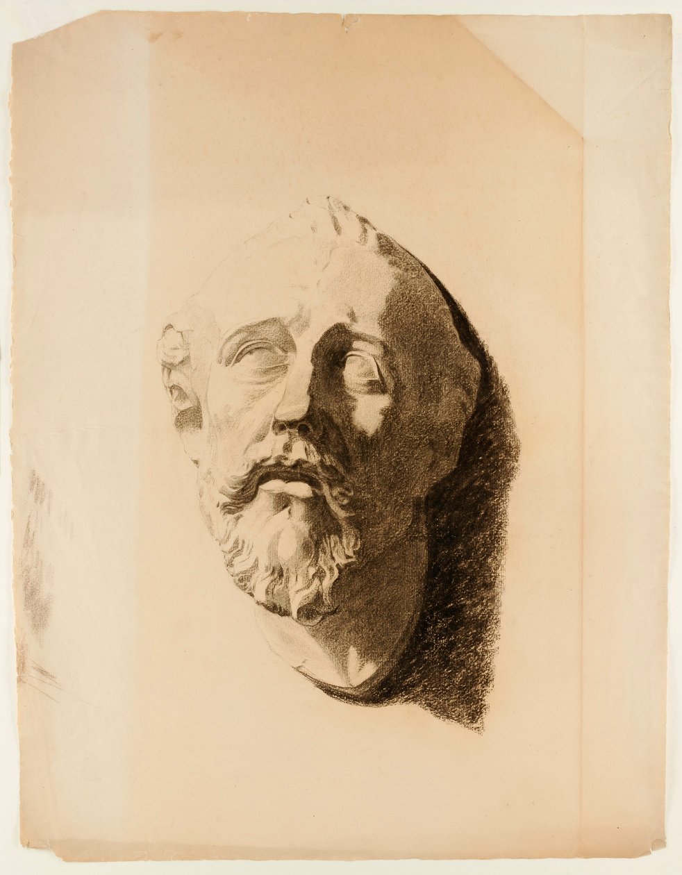 Ritning av avgjutning av manshuvud av Howard Russell Butler