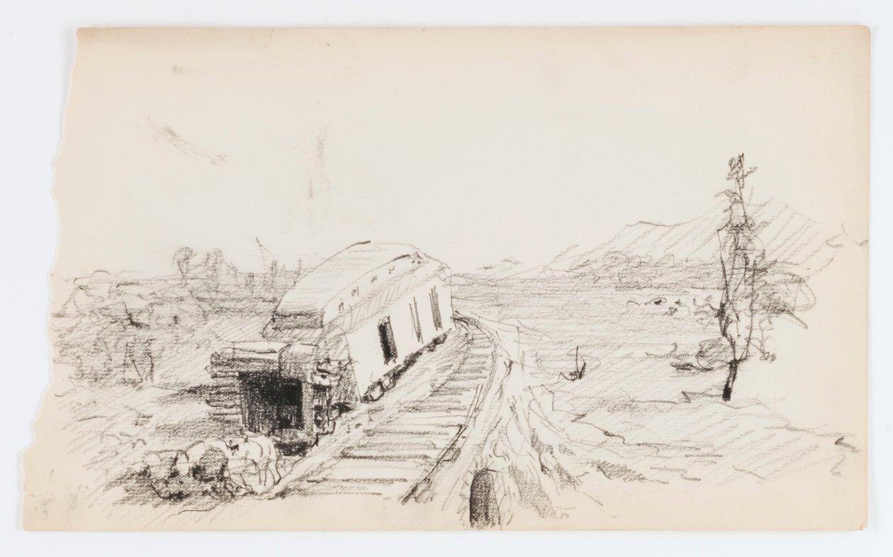 Utan titel (urspårad buss) av Howard Russell Butler