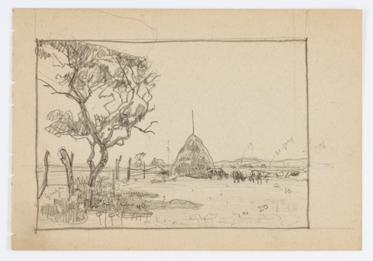Utan titel (Träd med Hayrick) av Howard Russell Butler