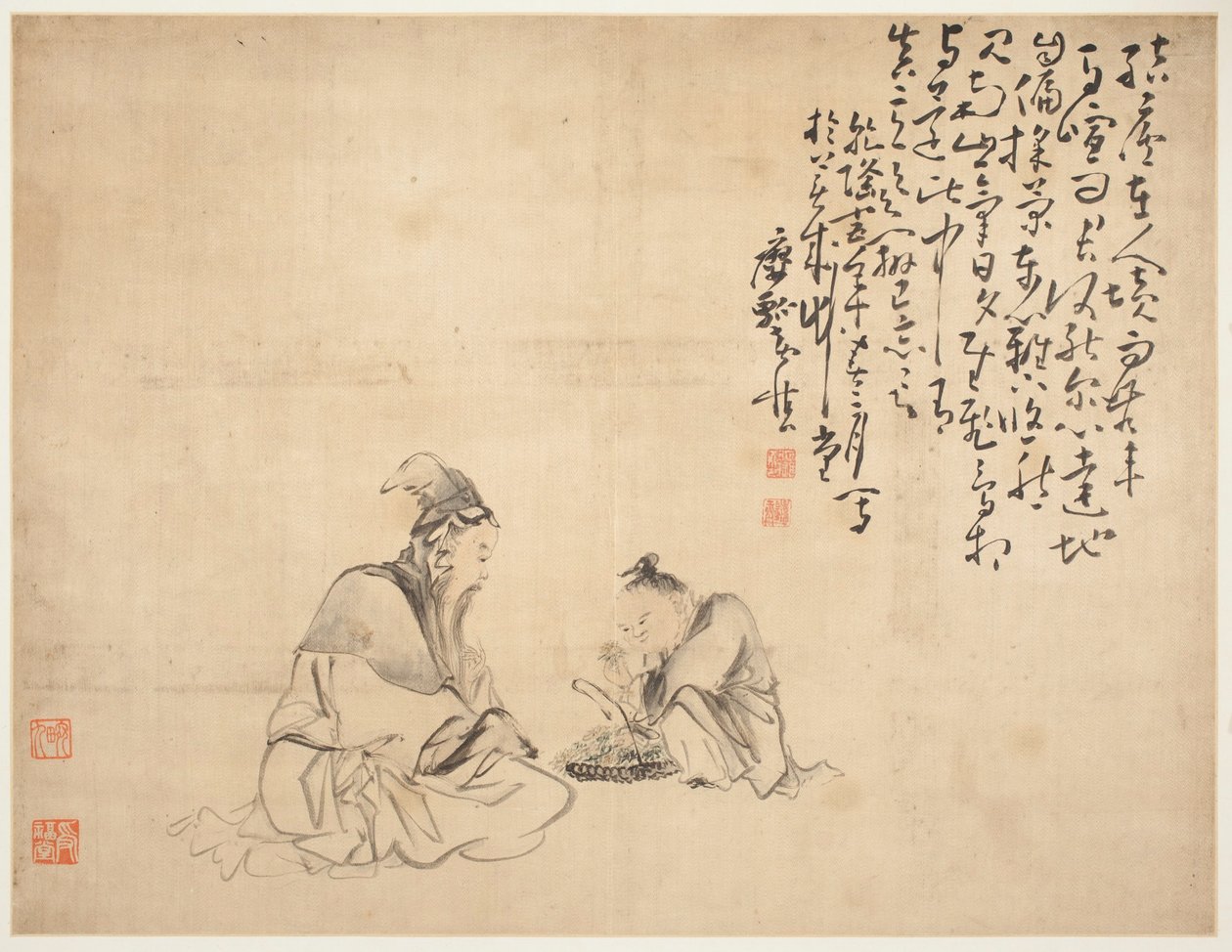 Landskap och figurer: Figurer av Huang Shen