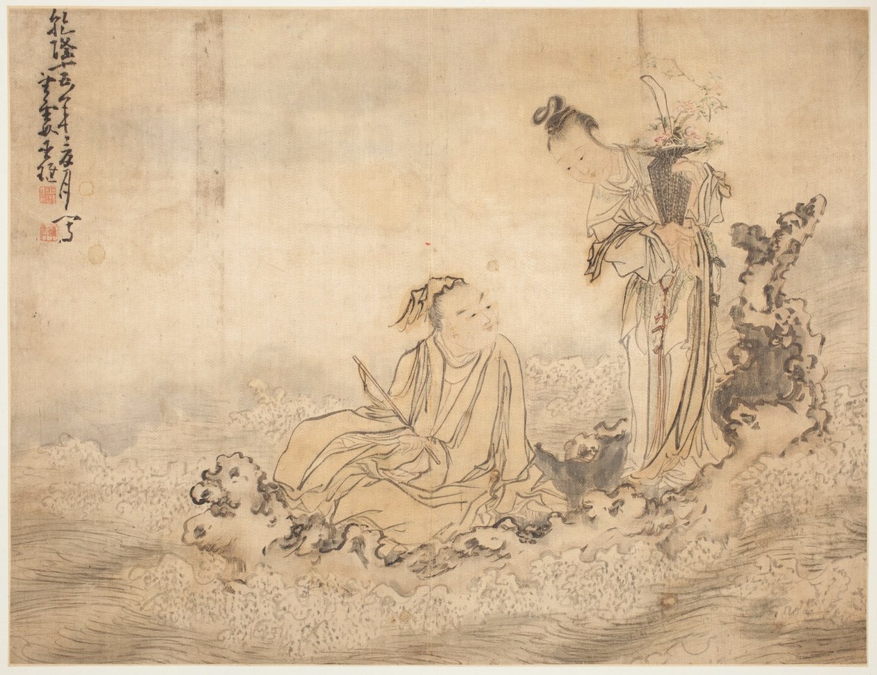 Landskap och figurer: Figurer av Huang Shen