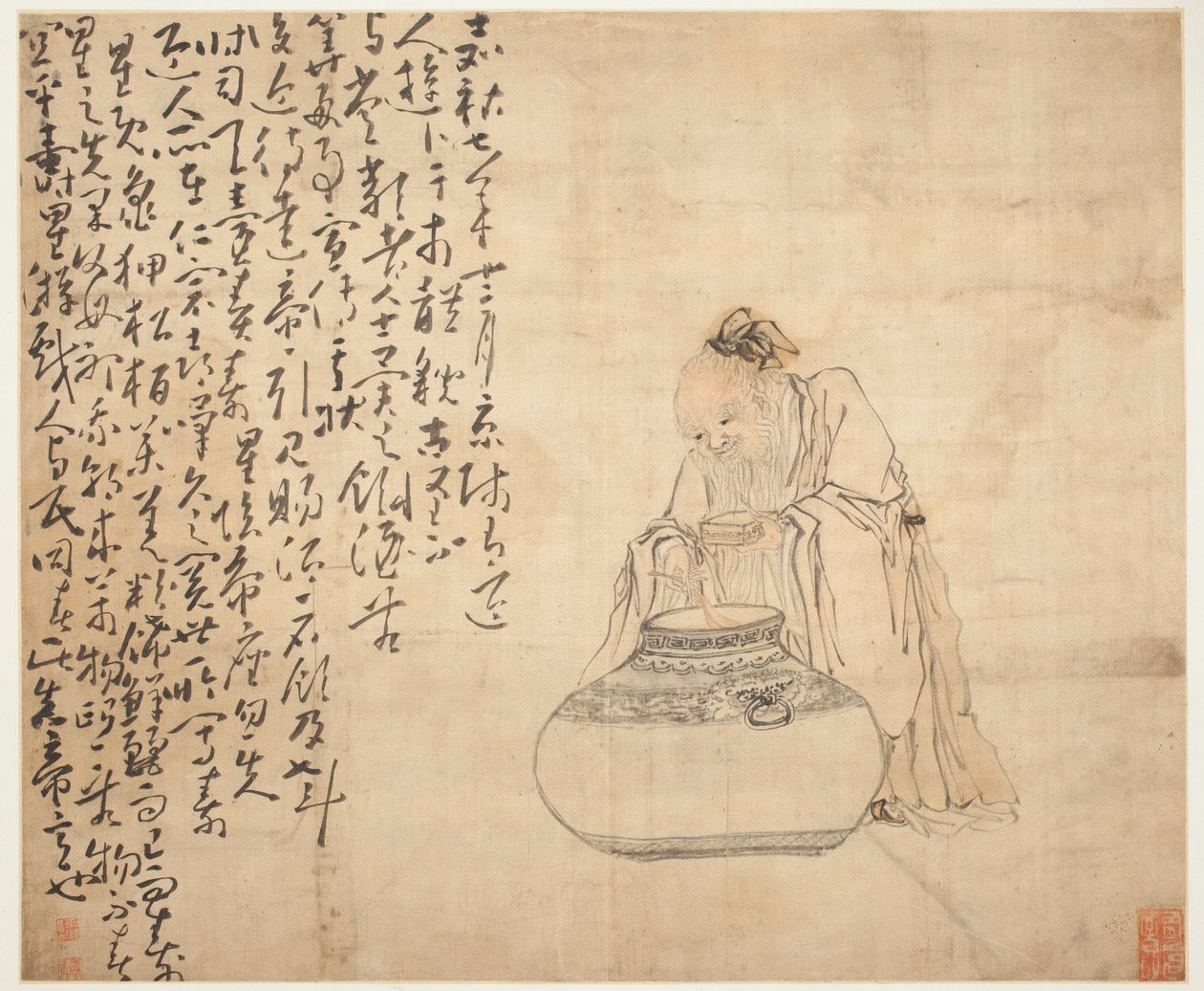 Landskap och figurer: Figurer av Huang Shen