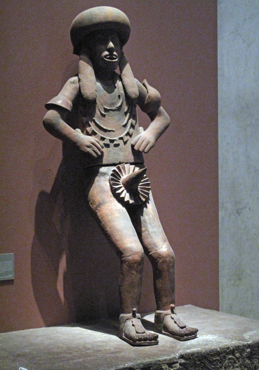 Staty av en präst, postklassisk period, c.900-c.1521 (terrakotta) av Huaxtec Huaxtec