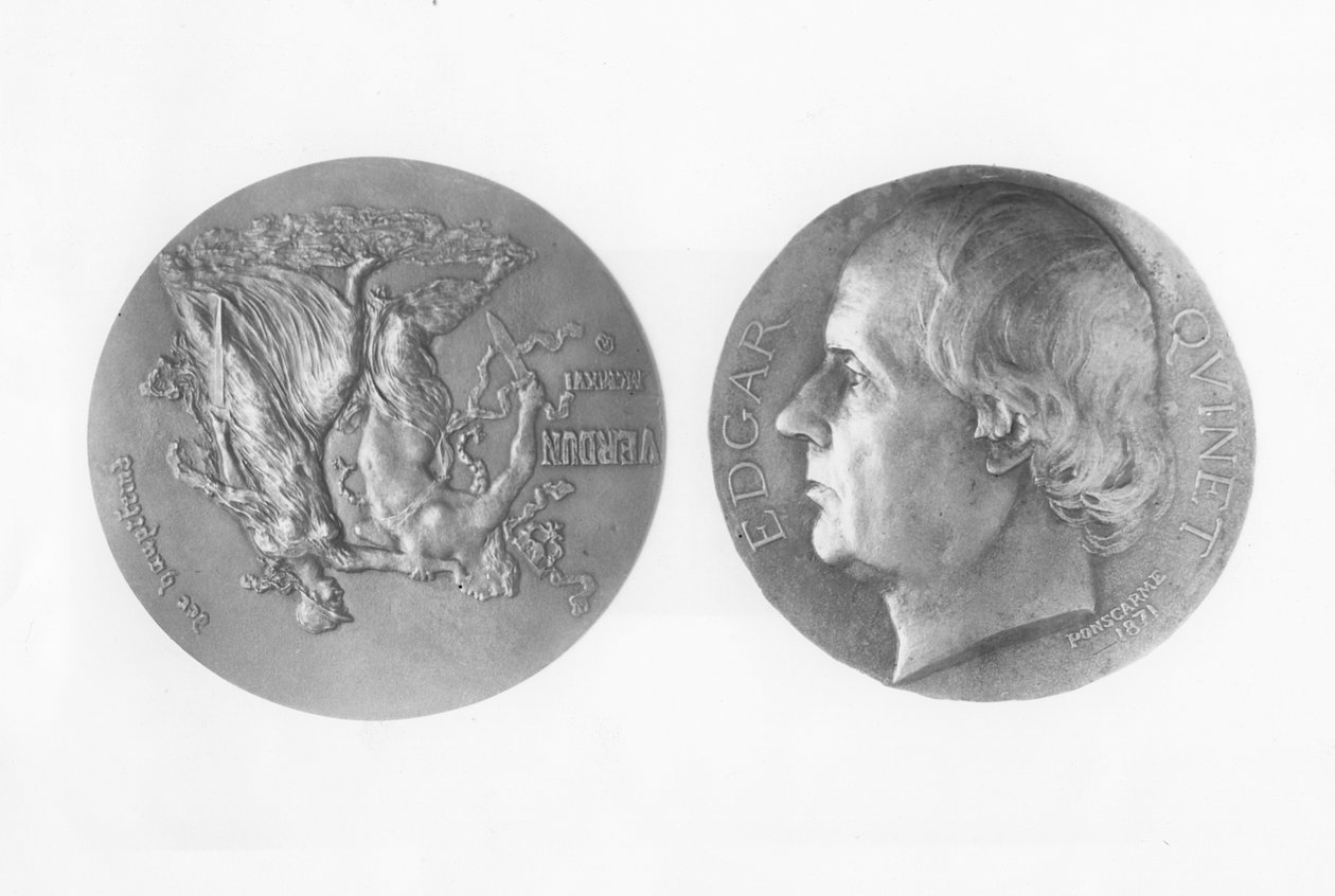 Medal of Edgar Quinet (brons) av Hubert Ponscarme