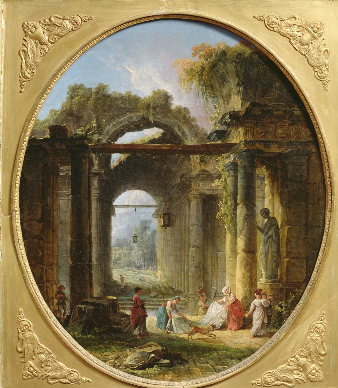 Forntida ruiner i Rom av Hubert Robert