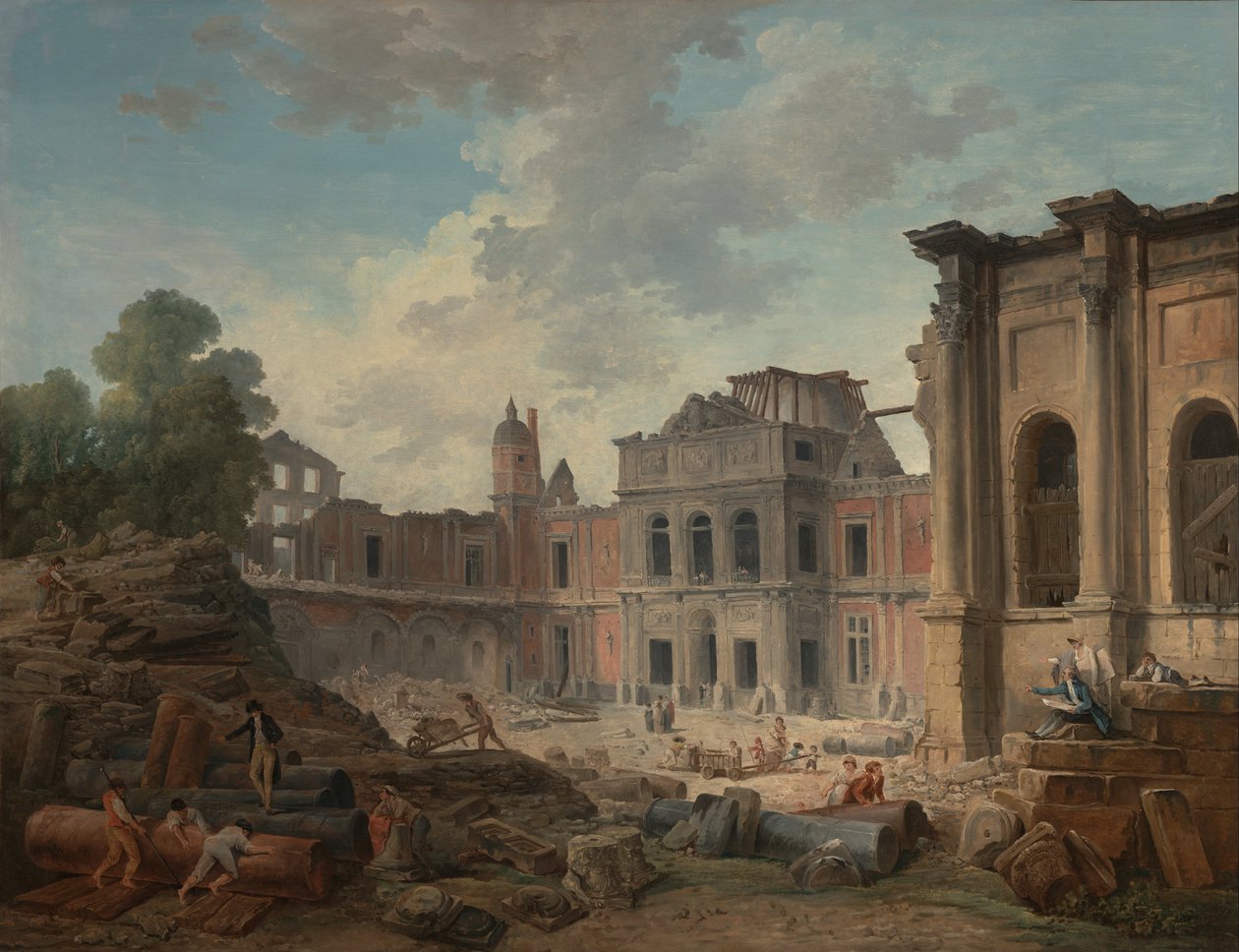 Rivning av slottet Meudon av Hubert Robert