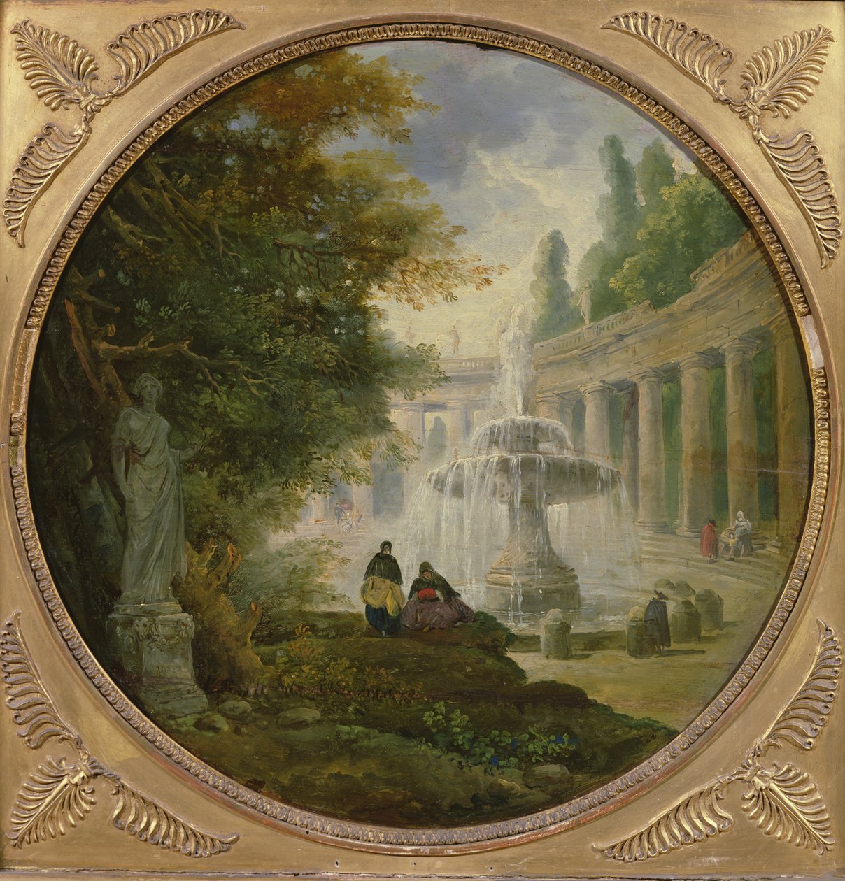 Fontän i en park, ca 1762-65 av Hubert Robert