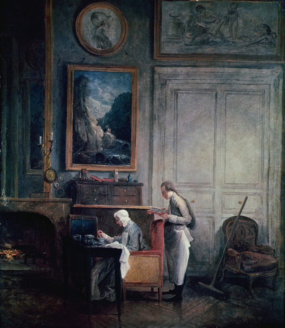 Lunch av Madame Geoffrin av Hubert Robert