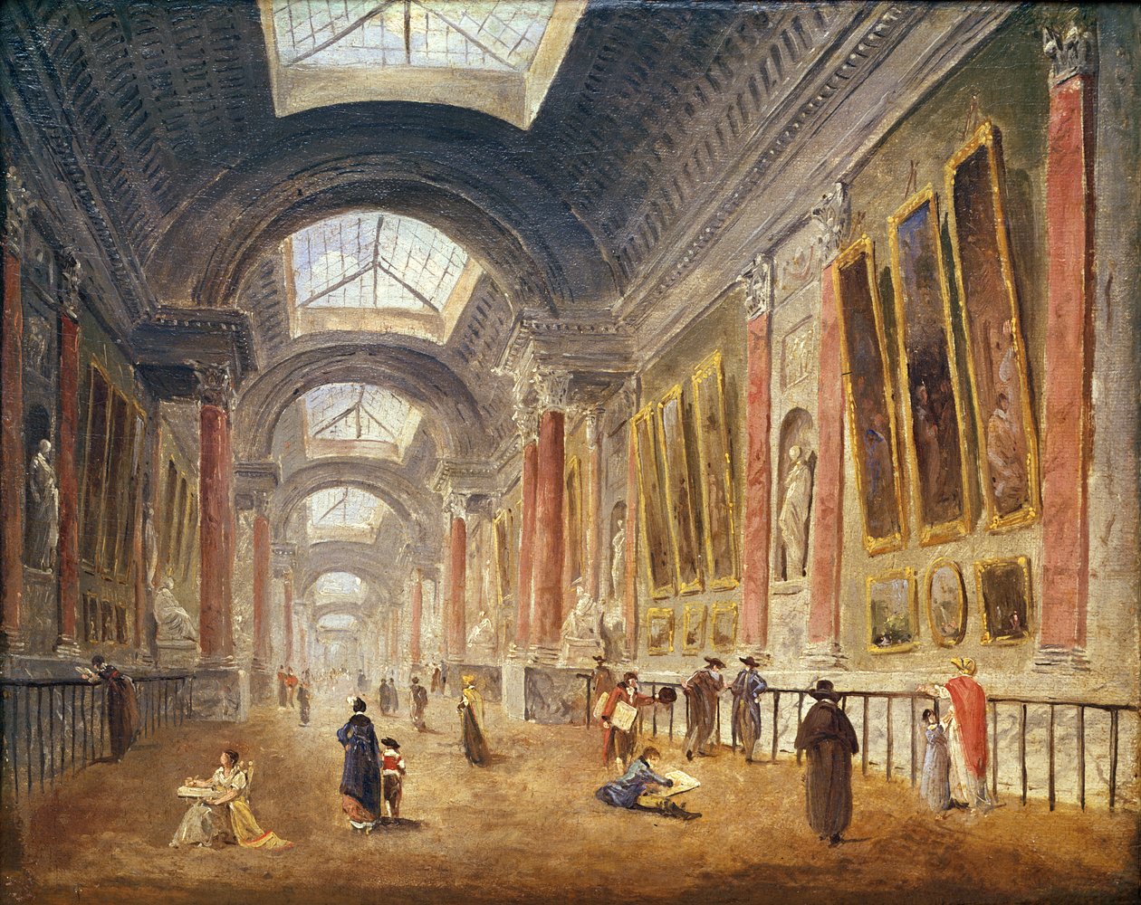 Grande Galerie i Louvren av Hubert Robert