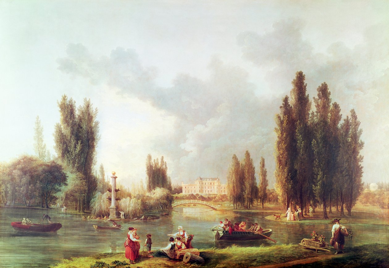 Parken och slottet i Mereville av Hubert Robert