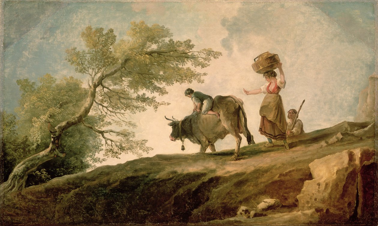 Betesmarken av Hubert Robert