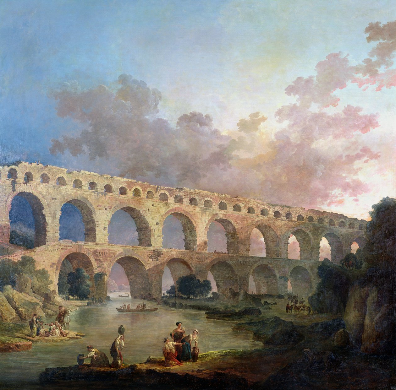 Pont du Gard, Nimes, ca 1786 av Hubert Robert