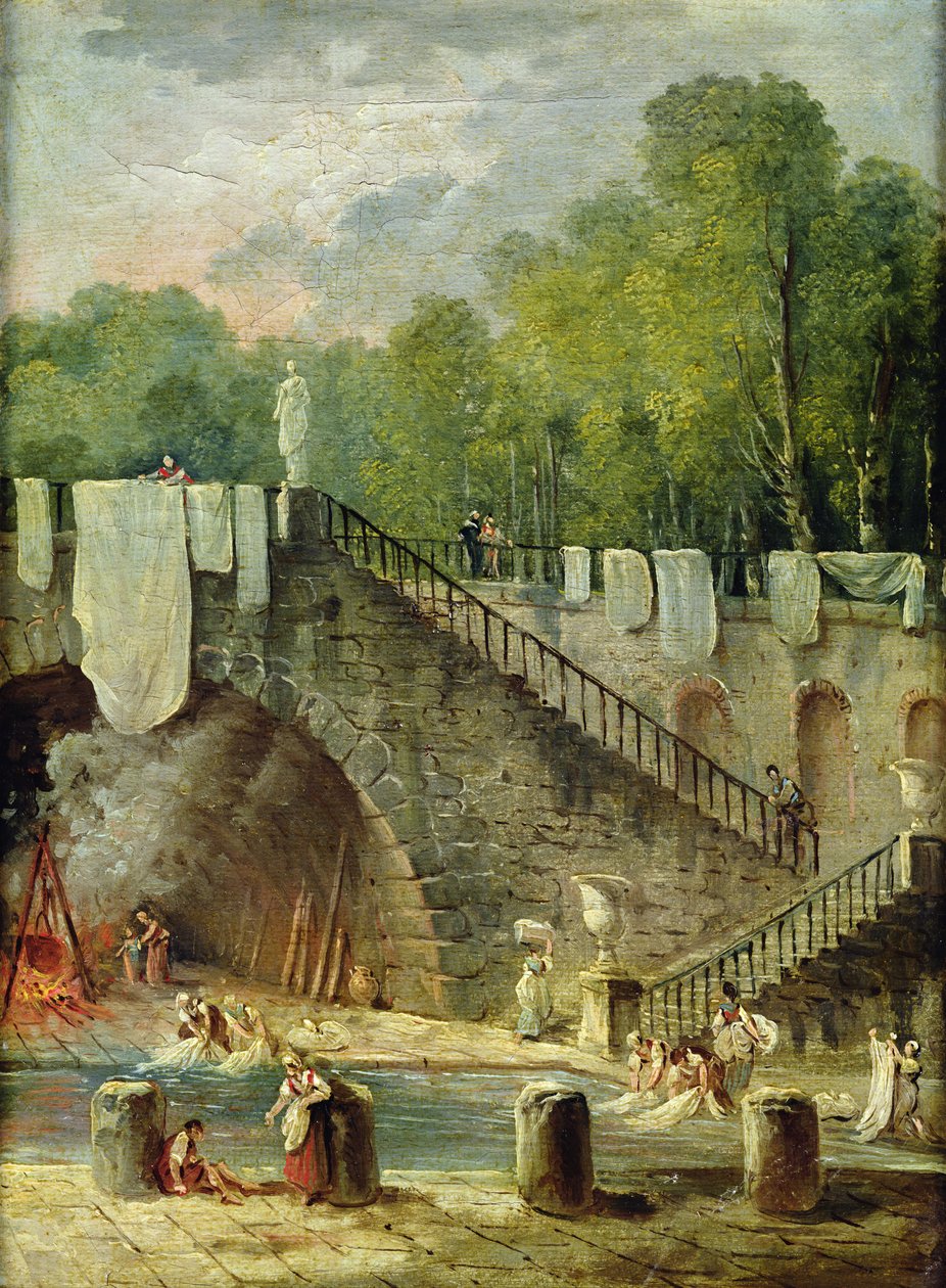 Tvättkvinnorna av Hubert Robert