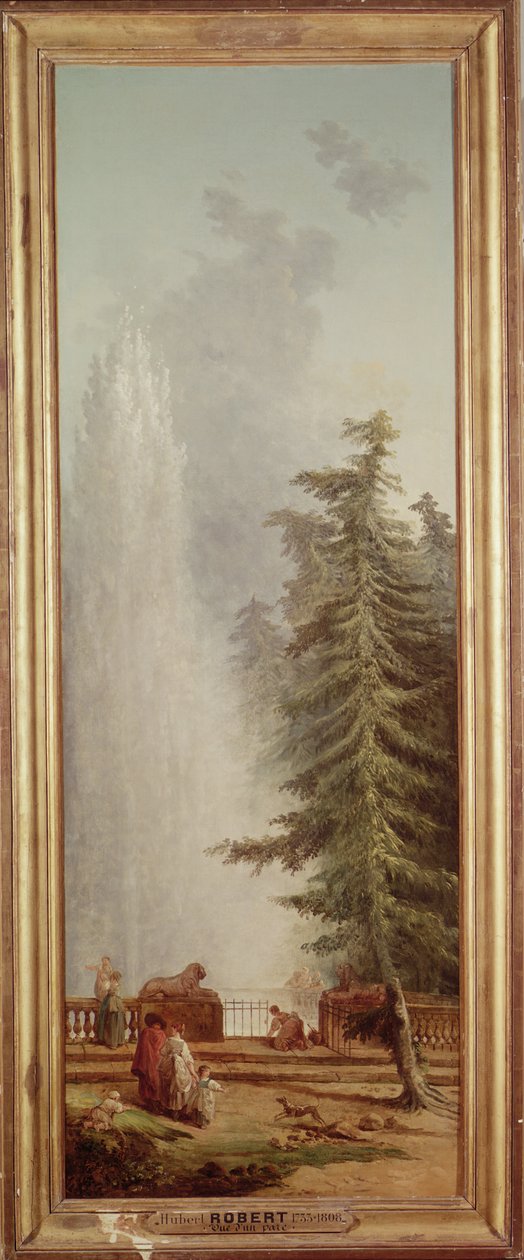 Utsikt över en park, 1783 av Hubert Robert