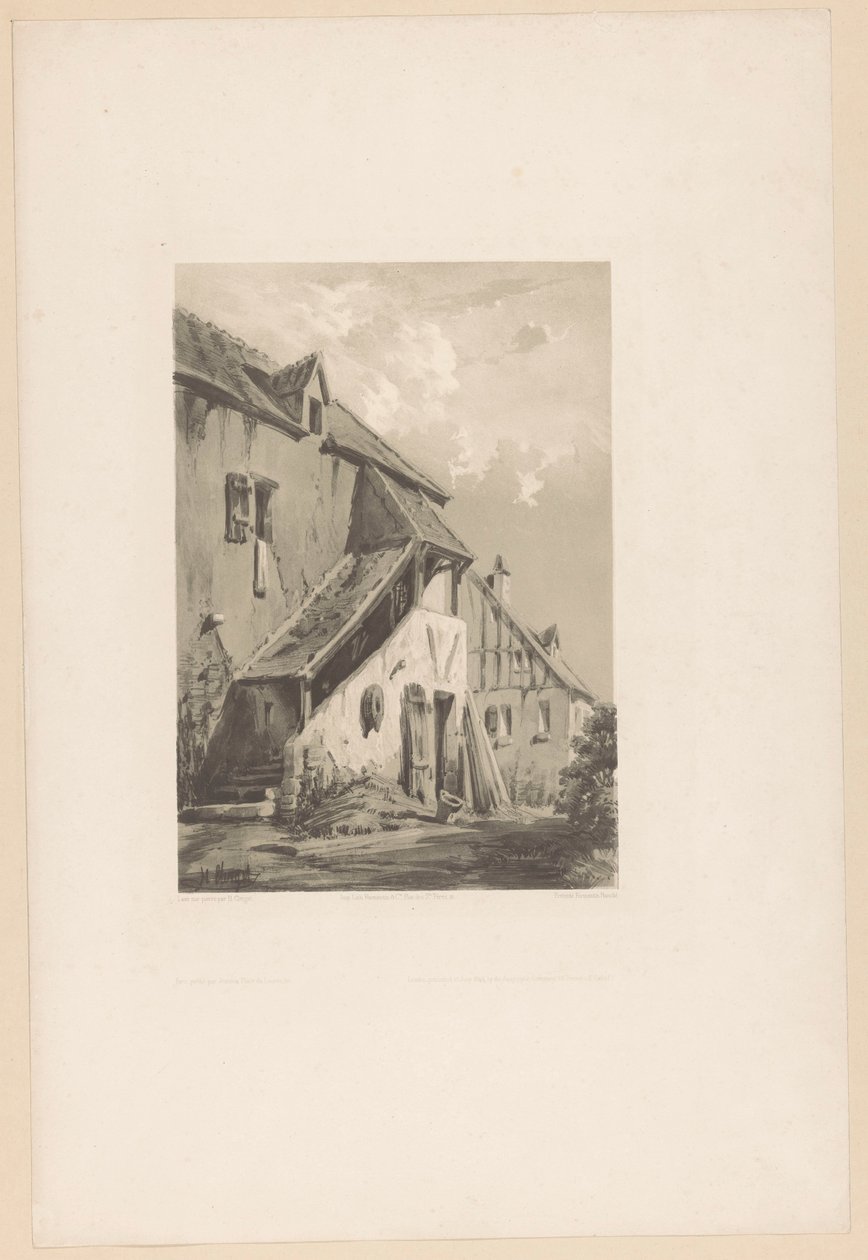 Fasad av en gammal bondgård av Hubert Clerget