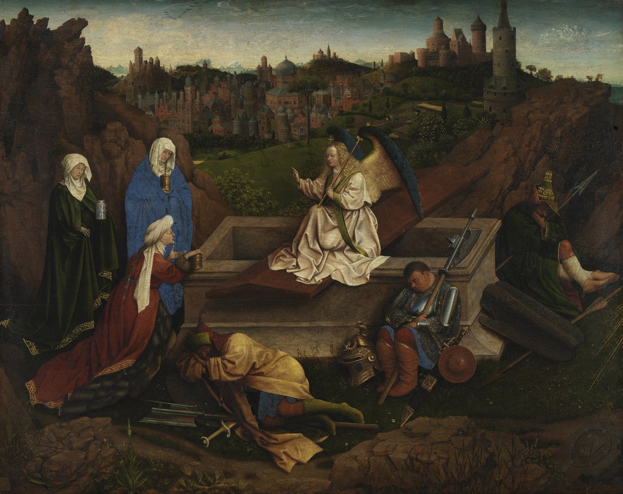 De tre Mariana vid graven, ca. 1440 av Hubert Eyck