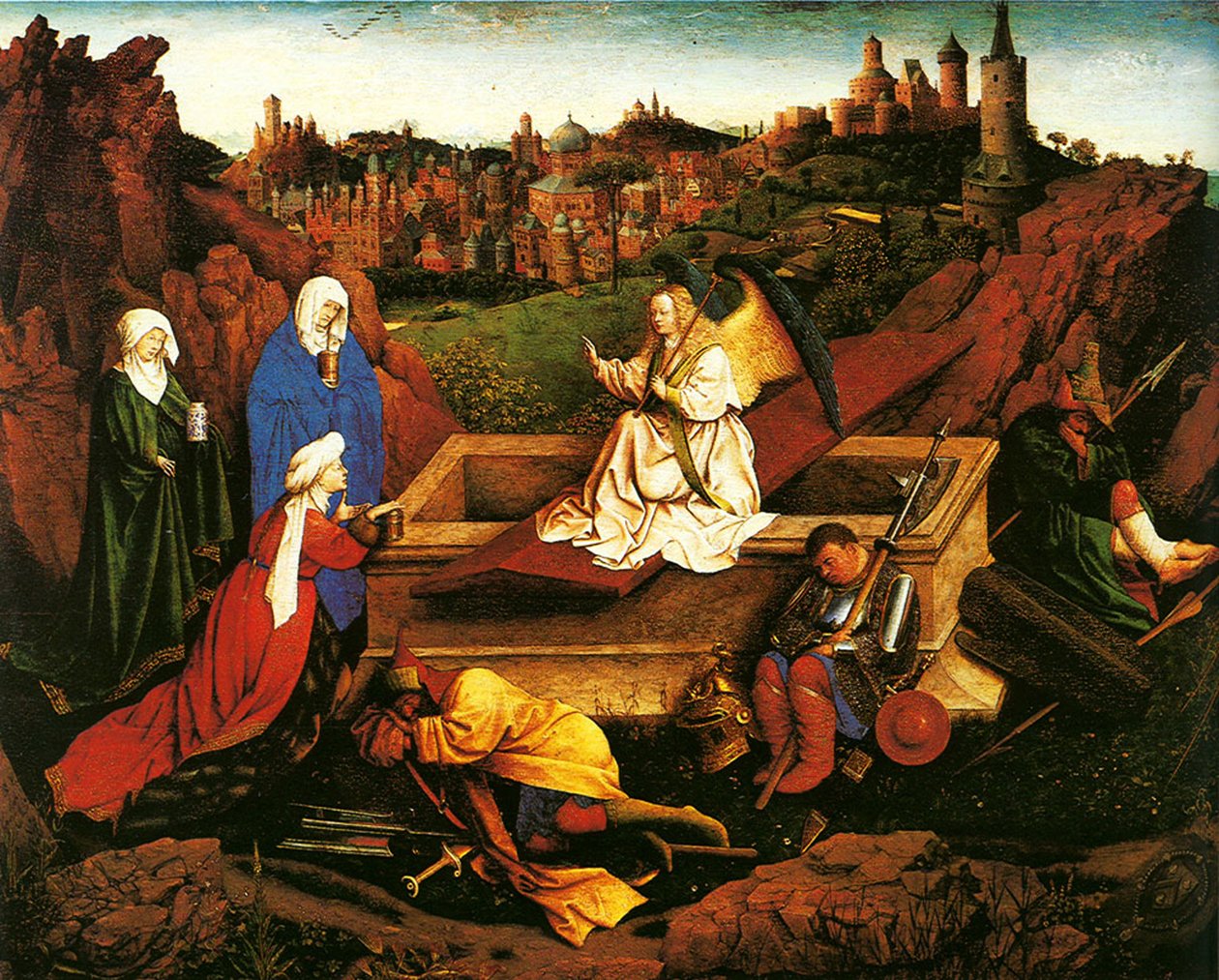 De tre Mariana vid graven, ca. 1440 av Hubert Eyck